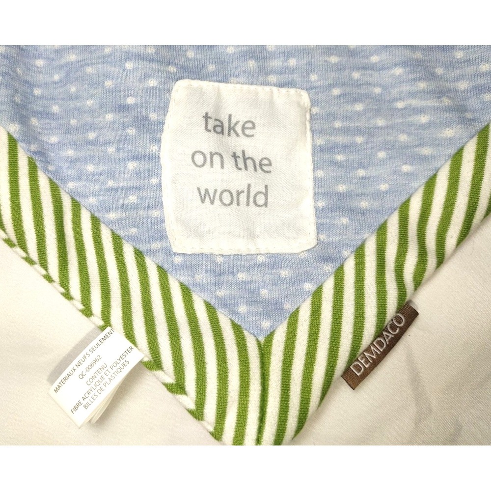 Demdaco Baby Take On The World Security Blanket Lovey Rattle Earth Moon & Back - Picture 2 of 4